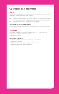 Evaluación Programas - MA04 OA08 - U3 - Operación con decimales Evaluación Programas - MA04 OA08 - U3 - Operación con decimales