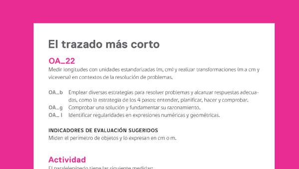 Evaluación Programas - MA04 OA22 - U2 - El trazado más corto Evaluación Programas - MA04 OA22 - U2 - El trazado más corto