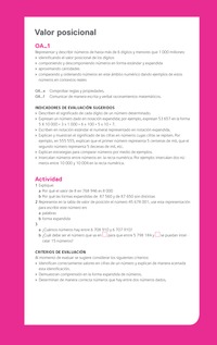 Evaluación Programas - MA05 OA01 - U1 - Valor posicional Evaluación Programas - MA05 OA01 - U1 - Valor posicional