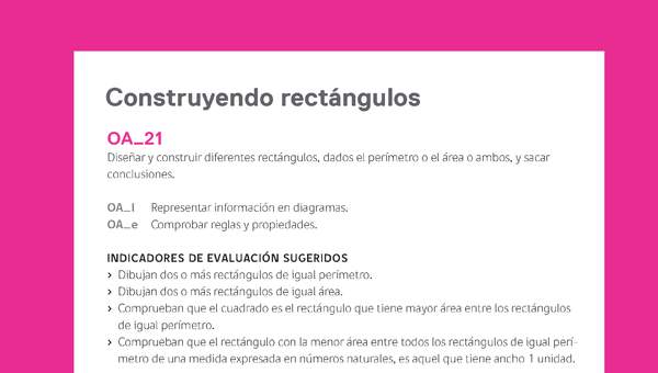 Evaluación Programas - MA05 OA21 - U2 - Construyendo rectángulos Evaluación Programas - MA05 OA21 - U2 - Construyendo rectángulos