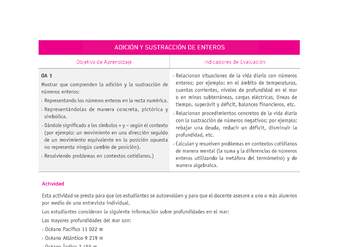 Evaluación Programas - MA07 OA01 - U1 - ADICIÓN Y SUSTRACCIÓN DE ENTEROS Evaluación Programas - MA07 OA01 - U1 - ADICIÓN Y SUSTRACCIÓN DE ENTEROS