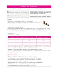 Evaluación Programas - MA07 OA06 - U2 - GENERALIZANDO UNA RELACIÓN Evaluación Programas - MA07 OA06 - U2 - GENERALIZANDO UNA RELACIÓN