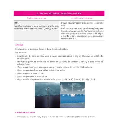 Evaluación Programas - MA07 OA14 - U3 - EL PLANO CARTESIANO SOBRE UNA IMAGEN Evaluación Programas - MA07 OA14 - U3 - EL PLANO CARTESIANO SOBRE UNA IMAGEN