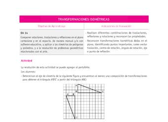 Evaluación Programas - MA08 OA14 - U3 - TRANSFORMACIONES ISOMÉTRICAS Evaluación Programas - MA08 OA14 - U3 - TRANSFORMACIONES ISOMÉTRICAS