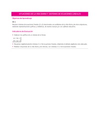 Evaluación Programas - MA1M OA04 - U2 - SITUACIONES DE LA VIDA DIARIA Y  SISTEMAS DE ECUACIONES LINEALES Evaluación Programas - MA1M OA04 - U2 - SITUACIONES DE LA VIDA DIARIA Y  SISTEMAS DE ECUACIONES LINEALES