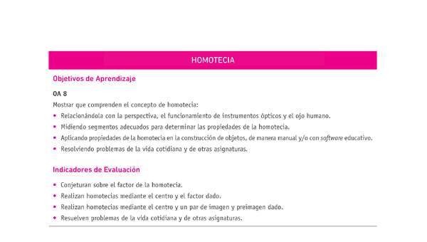 Evaluación Programas - MA1M OA08 - U3 - HOMOTECIA Evaluación Programas - MA1M OA08 - U3 - HOMOTECIA