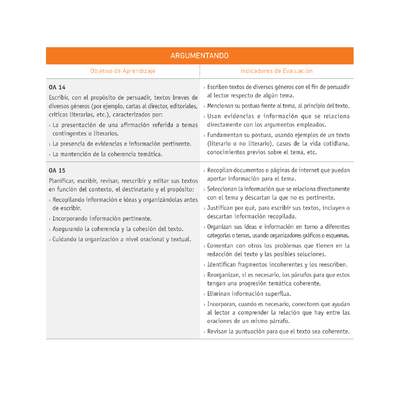 Evaluación Programas - LE07 OA14 - OA15 - ARGUMENTANDO Evaluación Programas - LE07 OA14 - OA15 - ARGUMENTANDO