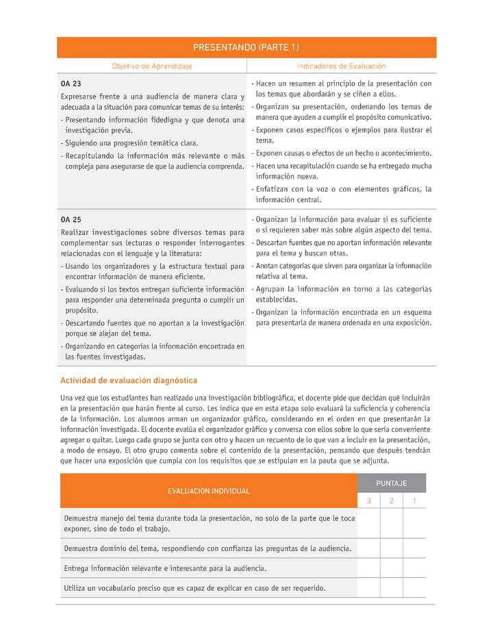 Evaluación Programas - LE08 OA23 - OA25 - U2 - PRESENTANDO (PARTE 1) Evaluación Programas - LE08 OA23 - OA25 - U2 - PRESENTANDO (PARTE 1)