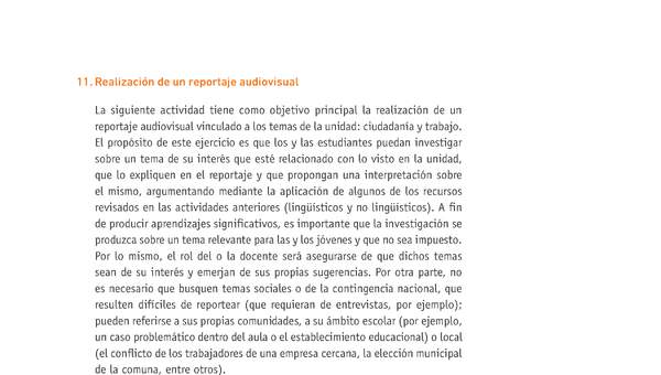 Evaluación Programas - LE2M OA10 - OA22 - U2 - REALIZACIÓN DE UN REPORTAJE AUDIOVISUAL Evaluación Programas - LE2M OA10 - OA22 - U2 - REALIZACIÓN DE UN REPORTAJE AUDIOVISUAL