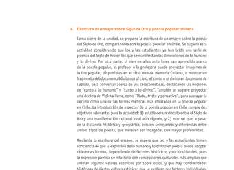 Evaluación Programas - LE2M OA14 - OA15 - U3 - ESCRITURA DE ENSAYO SOBRE EL SIGLO DE ORO Y POESÍA POPULAR CHILENA Evaluación Programas - LE2M OA14 - OA15 - U3 - ESCRITURA DE ENSAYO SOBRE EL SIGLO DE ORO Y POESÍA POPULAR CHILENA