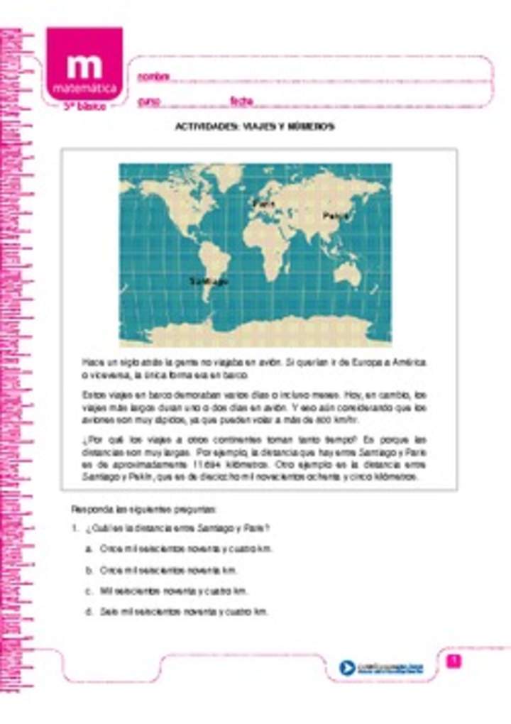 Viajes y números Viajes y números