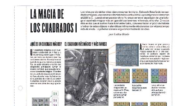 Cuadrados mágicos i Cuadrados mágicos i