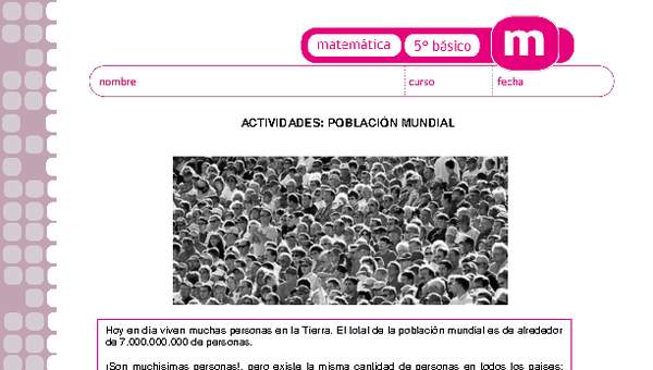 Población mundial Población mundial