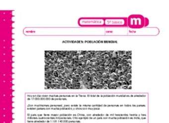Población mundial Población mundial