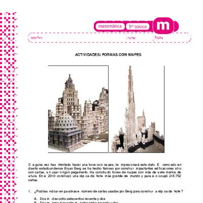 Formas con naipes Formas con naipes