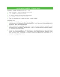 Evaluación Programas - CN08 OA06 - OA07 - U1 - ALIMENTOS, NUTRIENTES Y ESTADO DE SALUD Evaluación Programas - CN08 OA06 - OA07 - U1 - ALIMENTOS, NUTRIENTES Y ESTADO DE SALUD
