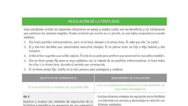 Evaluación Programas - CN2M - OA05 - U2 - REGULACIÓN DE LA FERTILIDAD Evaluación Programas - CN2M - OA05 - U2 - REGULACIÓN DE LA FERTILIDAD
