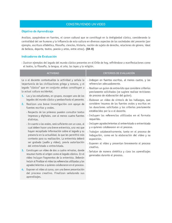 Evaluación Programas - HI07 - OA08 - U2 - CONSTRUYENDO UN VIDEO Evaluación Programas - HI07 - OA08 - U2 - CONSTRUYENDO UN VIDEO
