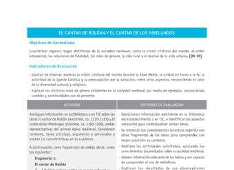 Evaluación Programas - HI07 - OA10 - U3 -  EL CANTAR DE ROLDÁN Y EL CANTAR DE LOS NIBELUNGOS Evaluación Programas - HI07 - OA10 - U3 -  EL CANTAR DE ROLDÁN Y EL CANTAR DE LOS NIBELUNGOS