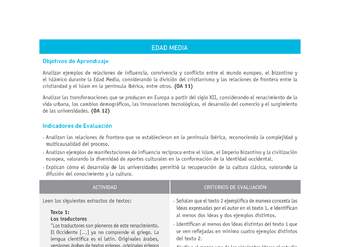 Evaluación Programas - HI07 OA11 - OA12 - U3 - EDAD MEDIA Evaluación Programas - HI07 OA11 - OA12 - U3 - EDAD MEDIA