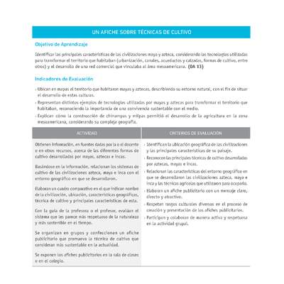 Evaluación Programas - HI07 OA13 - U4 - UN AFICHE SOBRE TÉCNICAS DE CULTIVO Evaluación Programas - HI07 OA13 - U4 - UN AFICHE SOBRE TÉCNICAS DE CULTIVO