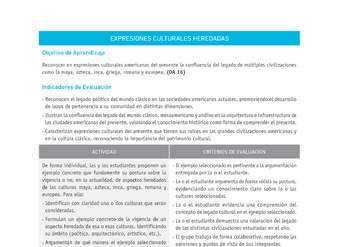 Evaluación Programas - HI07 OA16 - U4 - EXPRESIONES CULTURALES HEREDADAS Evaluación Programas - HI07 OA16 - U4 - EXPRESIONES CULTURALES HEREDADAS
