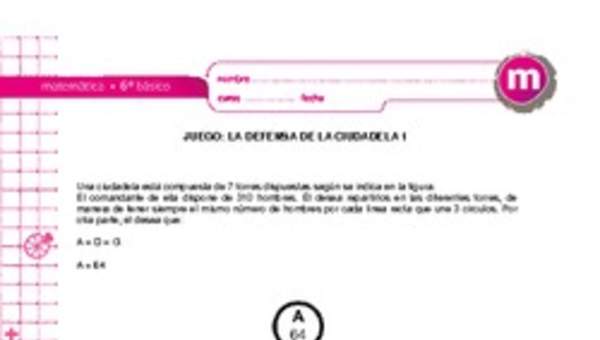 Juego: la defensa de la ciudadela 1 Juego: la defensa de la ciudadela 1