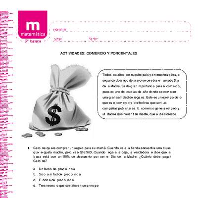 El comercio y los porcentajes