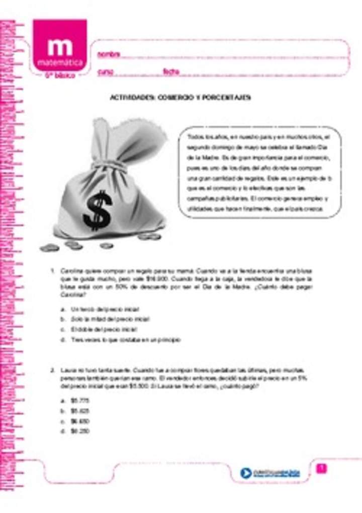 El comercio y los porcentajes El comercio y los porcentajes