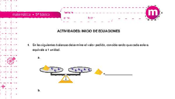 Inicio de ecuaciones Inicio de ecuaciones