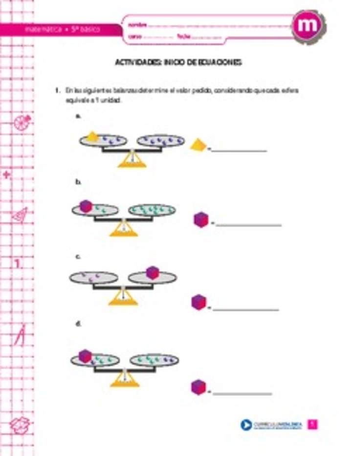 Inicio de ecuaciones Inicio de ecuaciones