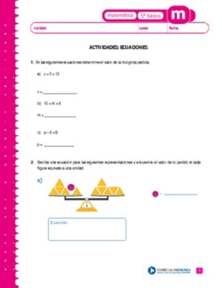 Ecuaciones Ecuaciones