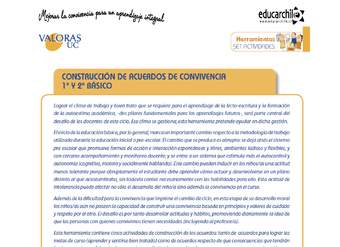 Construcción de acuerdos de convivencia 1° Y 2° Básico-OA7 Construcción de acuerdos de convivencia 1° Y 2° Básico-OA7