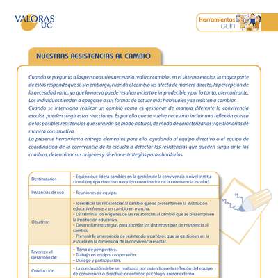Nuestras resistencia_cambio Orientaciones para profesores Nuestras resistencia_cambio Orientaciones para profesores