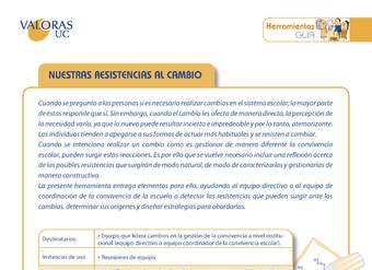 Nuestras resistencia_cambio Orientaciones para profesores Nuestras resistencia_cambio Orientaciones para profesores