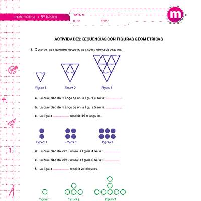 Secuencias con figuras geométricas Secuencias con figuras geométricas