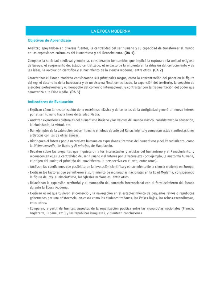 Evaluación Programas - HI08 - OA01 - OA02 - OA03 -U1 - LA ÉPOCA MODERNA Evaluación Programas - HI08 - OA01 - OA02 - OA03 -U1 - LA ÉPOCA MODERNA