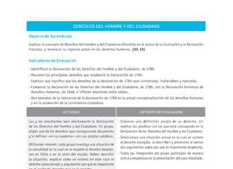 Evaluación Programas - HI08 OA18 - U3 - DERECHOS DEL HOMBRE Y DEL CIUDADANO Evaluación Programas - HI08 OA18 - U3 - DERECHOS DEL HOMBRE Y DEL CIUDADANO
