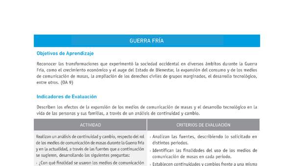 Evaluación Programas - HI2M OA09 - U2 - GUERRA FRÍA Evaluación Programas - HI2M OA09 - U2 - GUERRA FRÍA
