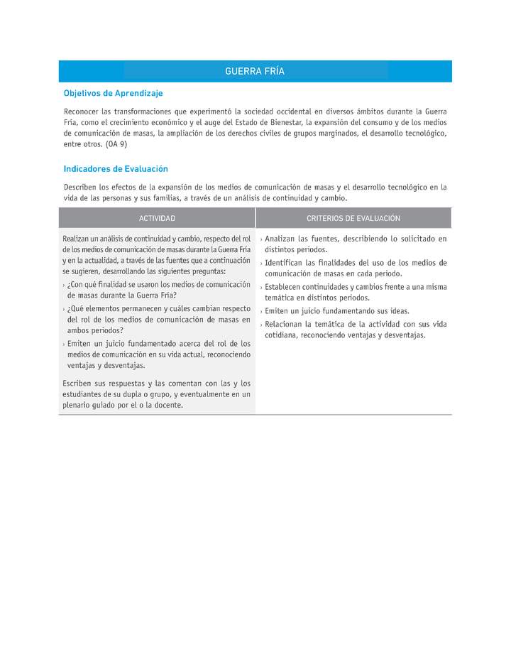 Evaluación Programas - HI2M OA09 - U2 - GUERRA FRÍA Evaluación Programas - HI2M OA09 - U2 - GUERRA FRÍA