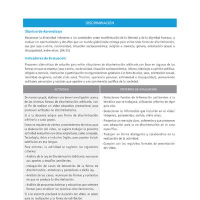 Evaluación Programas - HI2M OA25 - U4 - DISCRIMINACIÓN Evaluación Programas - HI2M OA25 - U4 - DISCRIMINACIÓN