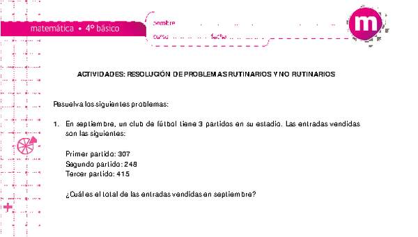 Resolución de problemas rutinarios y no rutinarios Resolución de problemas rutinarios y no rutinarios