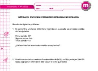 Resolución de problemas rutinarios y no rutinarios Resolución de problemas rutinarios y no rutinarios