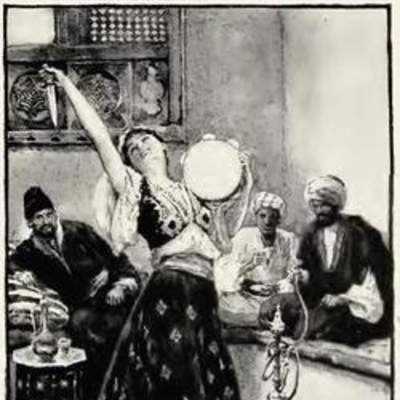 Ilustración: Danza de la esclava Morgiana Ilustración: Danza de la esclava Morgiana