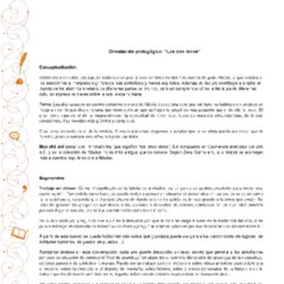 Orientación pedagógica: Las dos ranas Orientación pedagógica: Las dos ranas