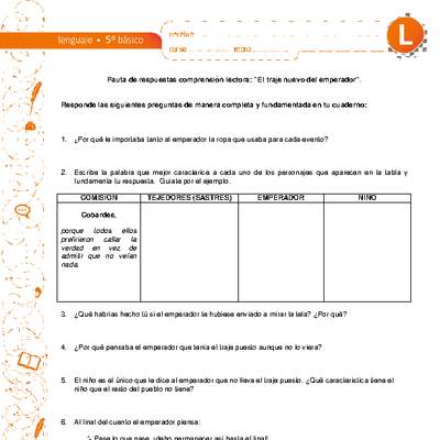 Comprensión de lectura el traje nuevo del emperador Comprensión de lectura el traje nuevo del emperador