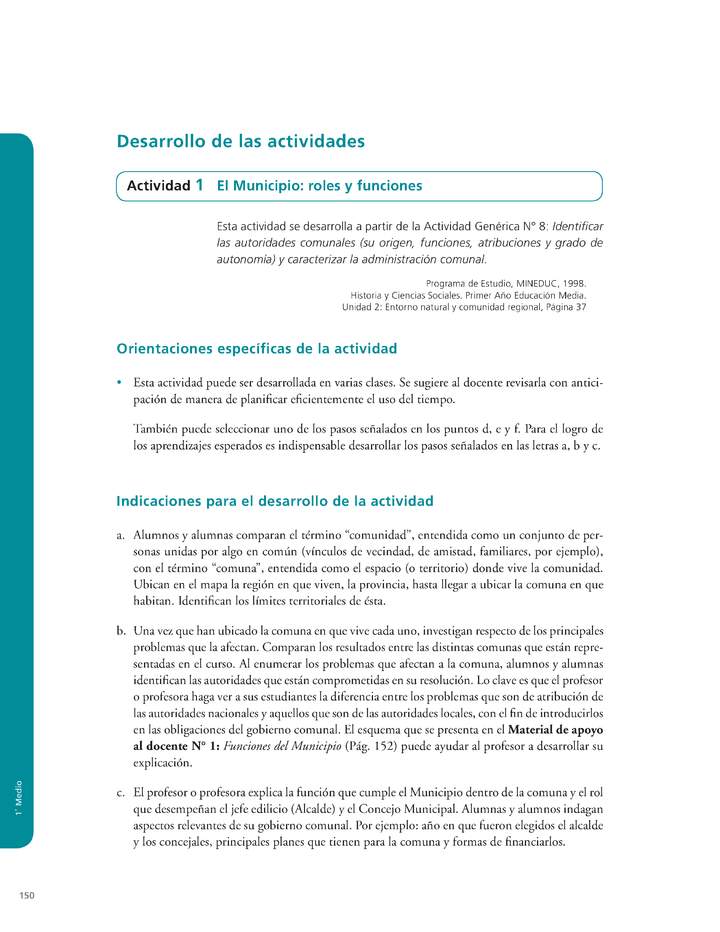 Actividad de Educación Ciudadana: Historia y Ciencias Sociales-El Municipio roles y funciones Actividad de Educación Ciudadana: Historia y Ciencias Sociales-El Municipio roles y funciones