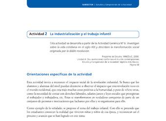 Actividad de Educación Ciudadana: Historia, Geografía y Ciencias Sociales 7º básico - La industrialización y el trabajo infantil Actividad de Educación Ciudadana: Historia, Geografía y Ciencias Sociales 7º básico - La industrialización y el trabajo infantil