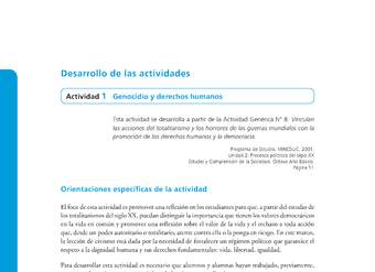 Actividad de Educación Ciudadana: Historia, Geografía y Ciencias Sociales 8º básico - Genocidio y derechos humanos Actividad de Educación Ciudadana: Historia, Geografía y Ciencias Sociales 8º básico - Genocidio y derechos humanos