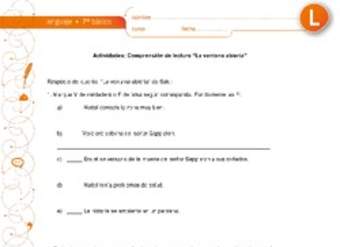 Comprensión de lectura "La ventana abierta" Comprensión de lectura "La ventana abierta"